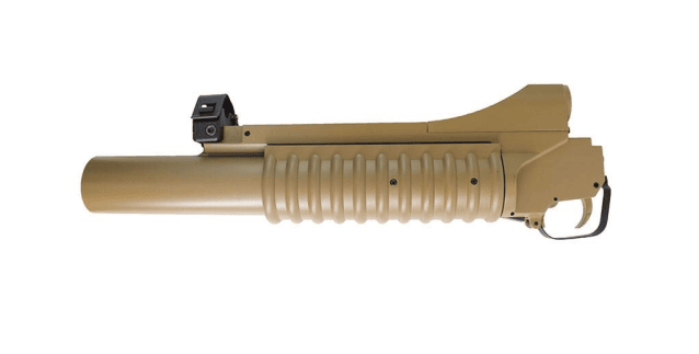 Double bell m203 long grenade launcher (full metal - tan - m-55ls) - Airsoft Grenade Launchers