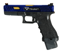 Army custom 17 series gas blowback pistol two tone blue