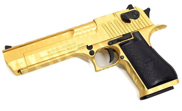 Cybergun desert eagle 50ae - tiger stripe (limited edition) / gold - All Airsoft Gas Pistols
