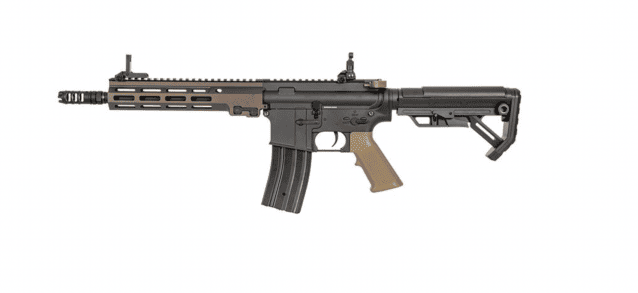 Golden eagle m4 m-lok aeg (metal - mosfet - black/tan) - New Airsoft Products - view 2