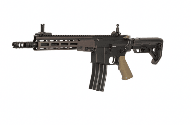 Golden eagle m4 m-lok aeg (metal - mosfet - black/tan) - New Airsoft Products - view 3