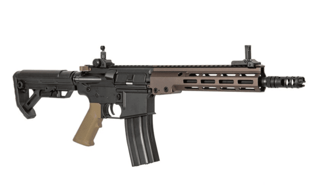 Golden eagle m4 m-lok aeg (metal - mosfet - black/tan) - New Airsoft Products - view 4