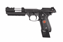 We samurai edge bio hazard m9 gasblowback pistol (extended mag. and compensator)