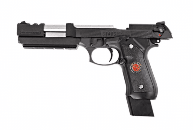 We samurai edge bio hazard m9 gasblowback pistol (extended mag. and compensator) - Airsoft Guns Used In Movies / Games