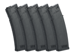 Ares m4 amag aeg magazine mid cap (5pcs box set - 170 rounds - black - mag-b-024-bk)