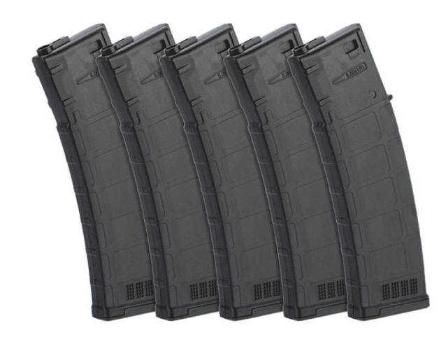 Ares m4 amag aeg magazine mid cap (5pcs box set - 170 rounds - black - mag-b-024-bk) - Airsoft AEG Magazines