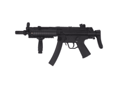 Golden eagle swat aeg (qd spring - hard stock - black - inc. battery and charger - 6855 )