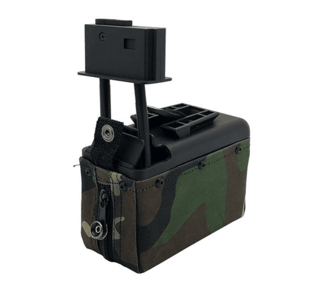 A&k m249/lmg sound control box magazine 1500 rounds - woodland camo - New Airsoft Products - view 2