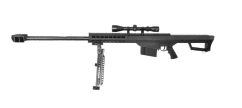 Galaxy - m82a1 bolt action spring sniper rifle with scope and bipod black