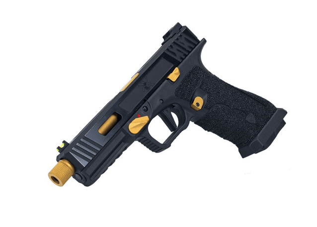 Aps bumblebee xx co2 blowback pistol (1 short mag and 1 long mag - black/gold - acp620) - All Airsoft Gas Pistols - view 3