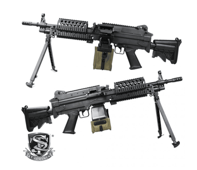 S&t mk46 sports line aeg with drum magazine - Airsoft Support Rifles