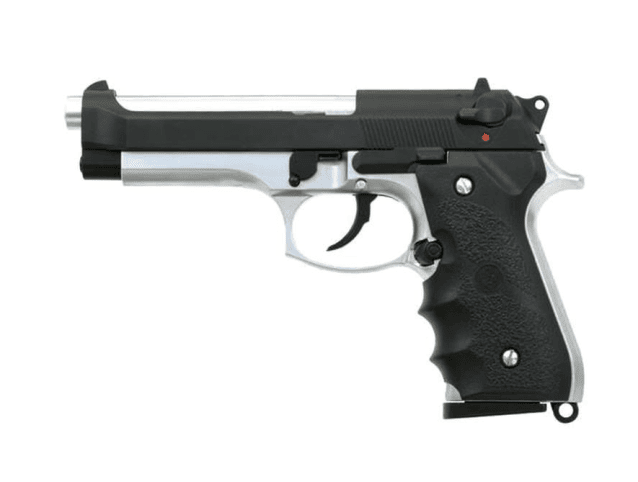 Ls m9 gas blowback pistol silver / dual tone 6mm - New Airsoft Products
