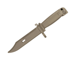 T&d rubber bayonet knife for ak47 / akm series rifle (tan)
