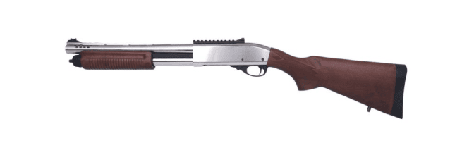 Golden Eagle M870 Tri-Shot Gas Pump Action Shotgun Silver - Real Wood (8885RW-SV) - Golden Eagle