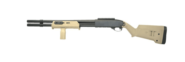 Mp style 870 shotgun (tan) - Deluxe Spring Airsoft Shotguns