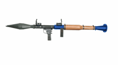 Arrow dynamics rpg-7 rocket launcher (40mm - real wood) twotone blue