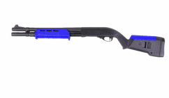 Golden eagle m870 mp tri-shot gas pump action shotgun (8886) twotone blue