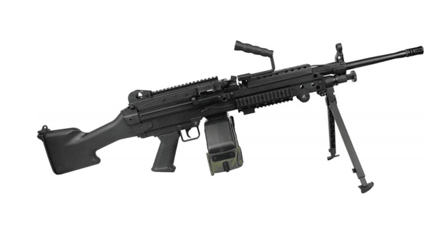 S&t m249 mk2 saw sports line aeg with drum magazine (black - staeg103pabs) - New Airsoft Products - view 2