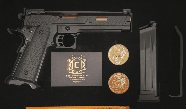 Double bell jw3 baba yaga gas blowback pistol with deluxe collector box (789+) - Airsoft Guns Used In Movies / Games