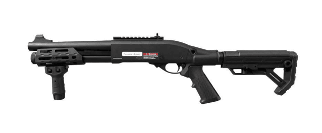 Golden Eagle M870 M-Lok Tri-Shot Gas Pump Action Shotgun (Short - Foregrip - Black - SAV020-M-LOK) 8903 - New Airsoft Products