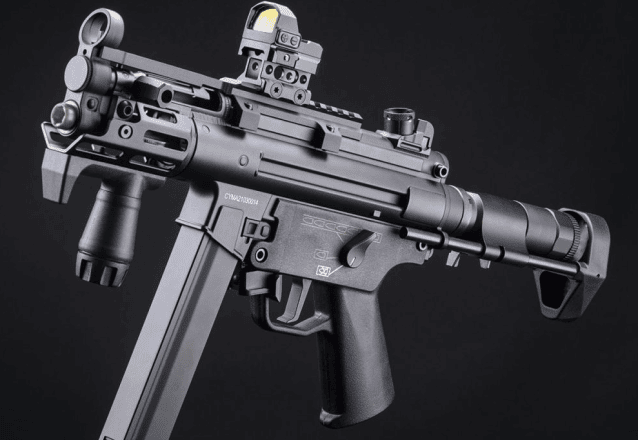 Cyma Platinum Swat SMG5 AEG Sub-Machine Gun CM041L Black - New Airsoft Products - view 3