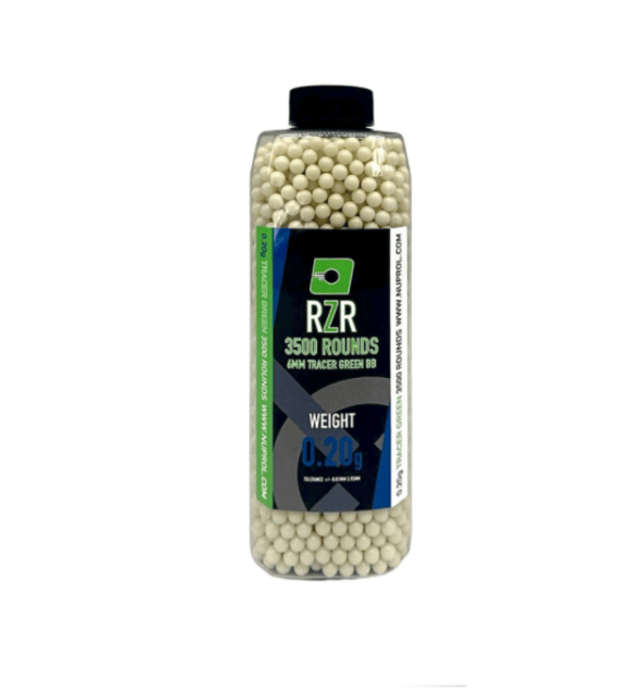 Nuprol RZR TRACER GREEN 0.20G 3500RD - Airsoft BB Ammo .20g to .25g