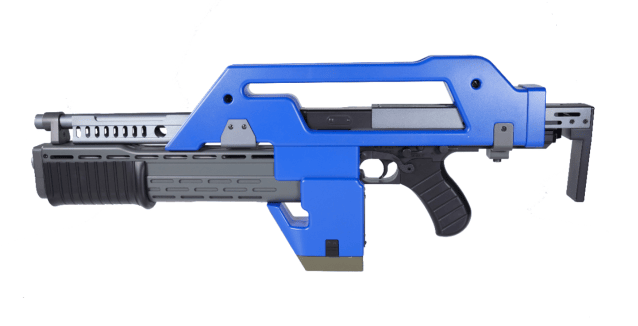 Snow wolf alien pulse rifle aeg electric airsoft rifle TWO TONE BLUE - New Airsoft Products