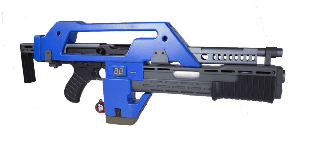 Snow wolf alien pulse rifle aeg electric airsoft rifle TWO TONE BLUE - New Airsoft Products - view 2