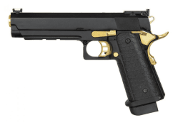 Double Bell Gold Match Gas Blow Back Pistol (795)