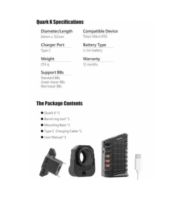 ACETECH KSG SHOTGUN QUARK K TRACER UNIT - AceTech Airsoft - view 4
