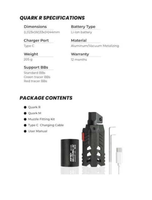 ACETECH QUARK R BIFROST TRACER UNIT (DESIGN FOR 870 SHOTGUN SERIES)- BLACK - New Airsoft Products - view 4