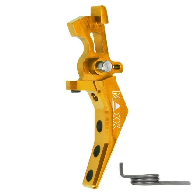 Maxx model cnc aluminum advanced speed trigger (style b) ( Gold ) - Airsoft AEG Triggers