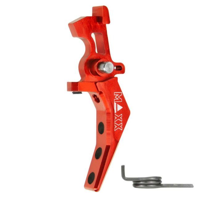 Maxx model cnc aluminum advanced speed trigger (style b) ( Red ) - Airsoft AEG Triggers