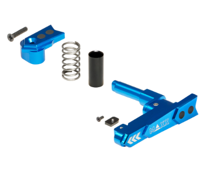 Maxx CNC Aluminum Advanced Magazine Release (Style A) (Blue) - New Airsoft Products - view 2