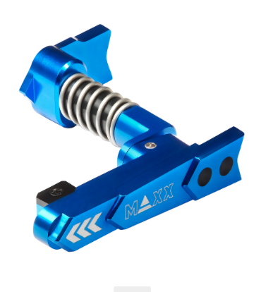 Maxx CNC Aluminum Advanced Magazine Release (Style A) (Blue) - New Airsoft Products