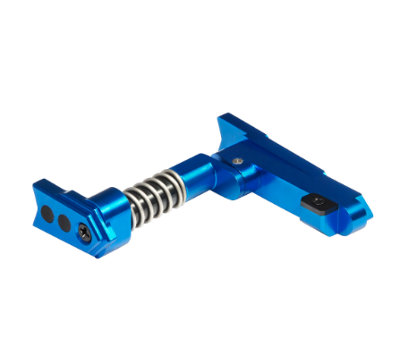 Maxx CNC Aluminum Advanced Magazine Release (Style A) (Blue) - New Airsoft Products - view 5