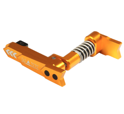 Maxx CNC Aluminum Advanced Magazine Release (Style A) ( Gold ) - New Airsoft Products - view 4