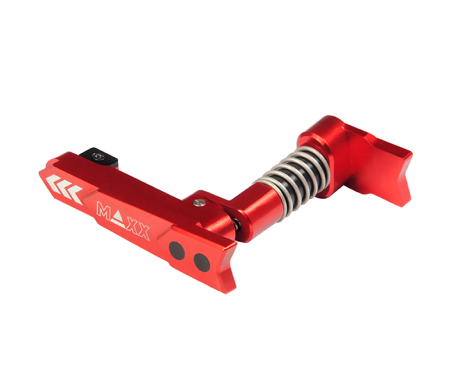 Maxx CNC Aluminum Advanced Magazine Release (Style A) ( Red ) - New Airsoft Products - view 4