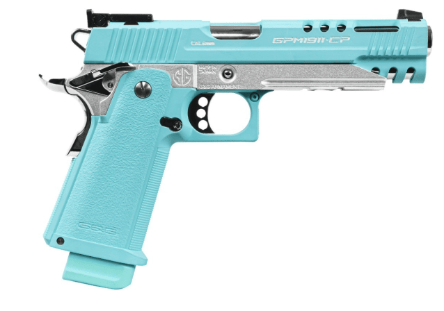 G&G GPM1911 CP MACARON BLUE (EU) ( Uses HI-Capa Magazines) - Two Tone Airsoft Gun - view 2