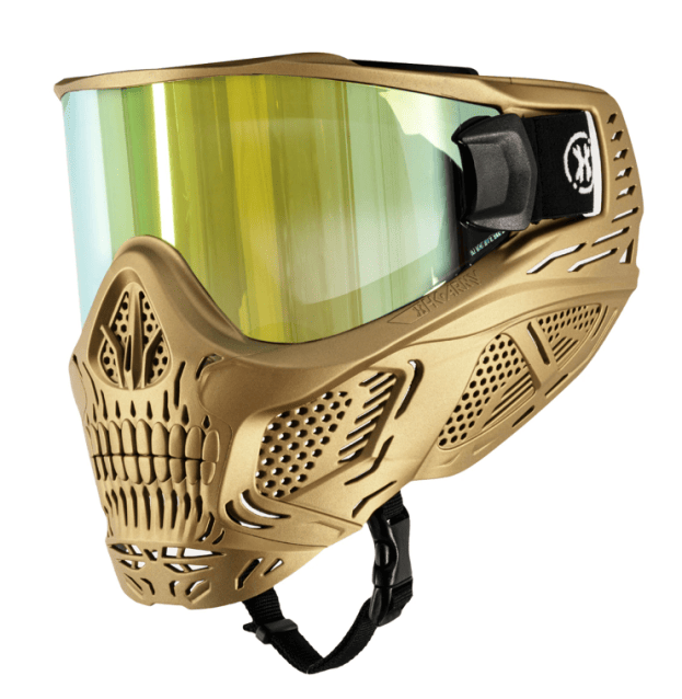 HK Army HSTL Skull Goggle - Metallic Gold - Airsoft Face Protection
