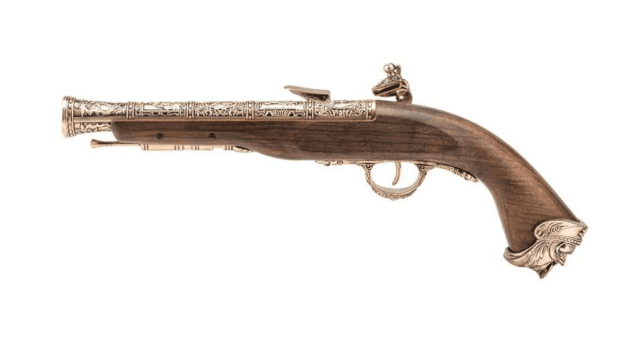 HFC Pirate Flintlock Gas Pistol (18th Century - HG-502GN - Gold) - Airsoft Guns - view 4
