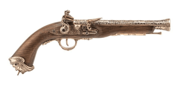 HFC Pirate Flintlock Gas Pistol (18th Century - HG-502GN - Gold) - Airsoft Guns - view 5