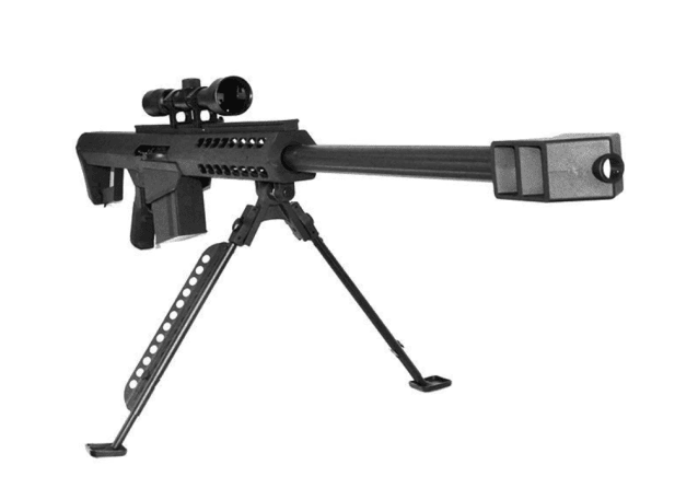 Galaxy - M82A1 Bolt Action Sniper Rifle with Scope and Bipod (Black - G31C) - Airsoft Guns - view 3