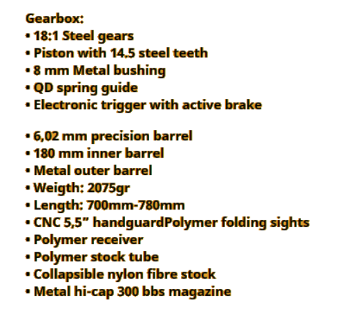 Rossi M4 Sentinel 9 EPSILON Airsoft Gun (Tan) - All AEG Airsoft Rifles - view 4