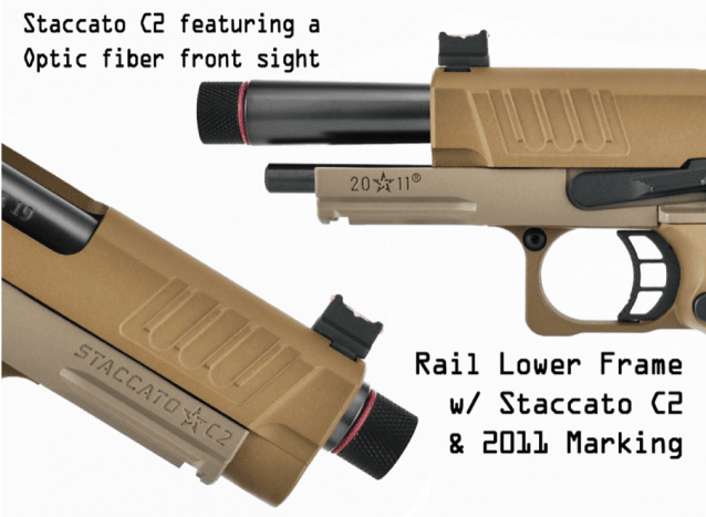 Staccato Licensed C2 Compact 2011 Gas Blowback T8 Airsoft Pistol (R612-5A - Tan) - Airsoft Guns - view 4