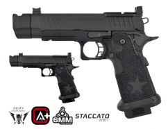 Staccato Licensed P New Version with Comp Gas Blowback Airsoft Pistol (R611-2A)