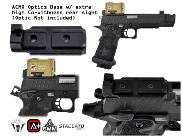 Staccato Licensed P New Version with Comp Gas Blowback Airsoft Pistol (R611-2A) - EMG - view 3