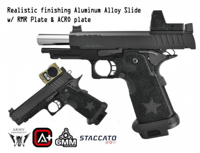 Staccato Licensed P 2011 Gas Blowback T8 Airsoft Pistol (R611-3A) - Airsoft Guns - view 3