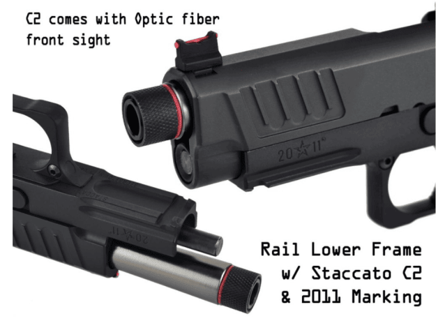 Staccato Licensed C2 Compact 2011 Gas Blowback T8 Airsoft Pistol (R612A) - Airsoft Guns - view 4