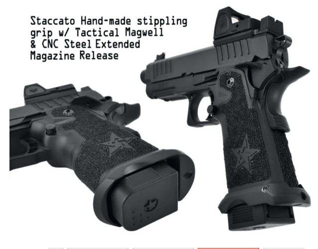 Staccato Licensed C2 Compact 2011 Gas Blowback T8 Airsoft Pistol (R612A) - Airsoft Guns - view 6